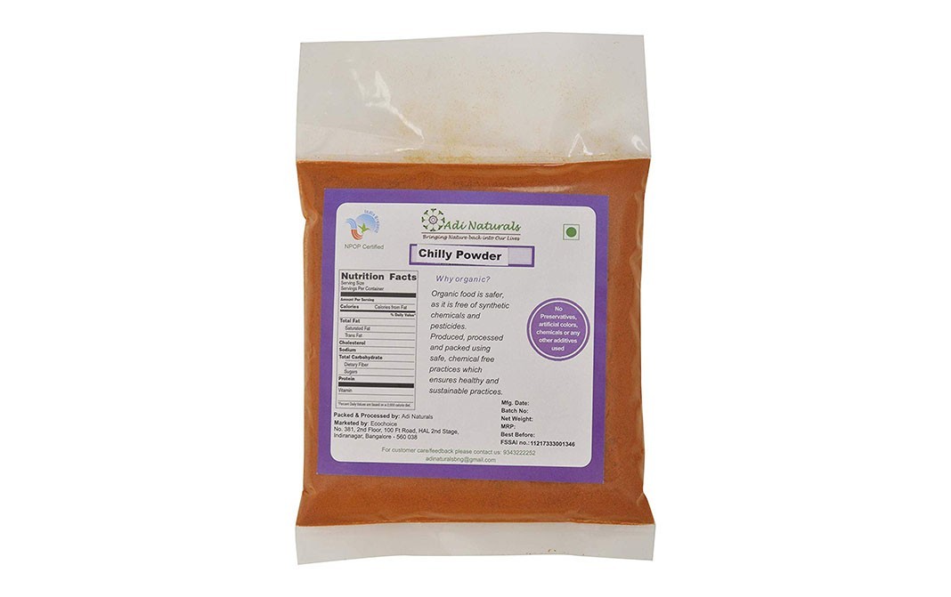 Adi Naturals Red Chilli Powder    Pack  100 grams